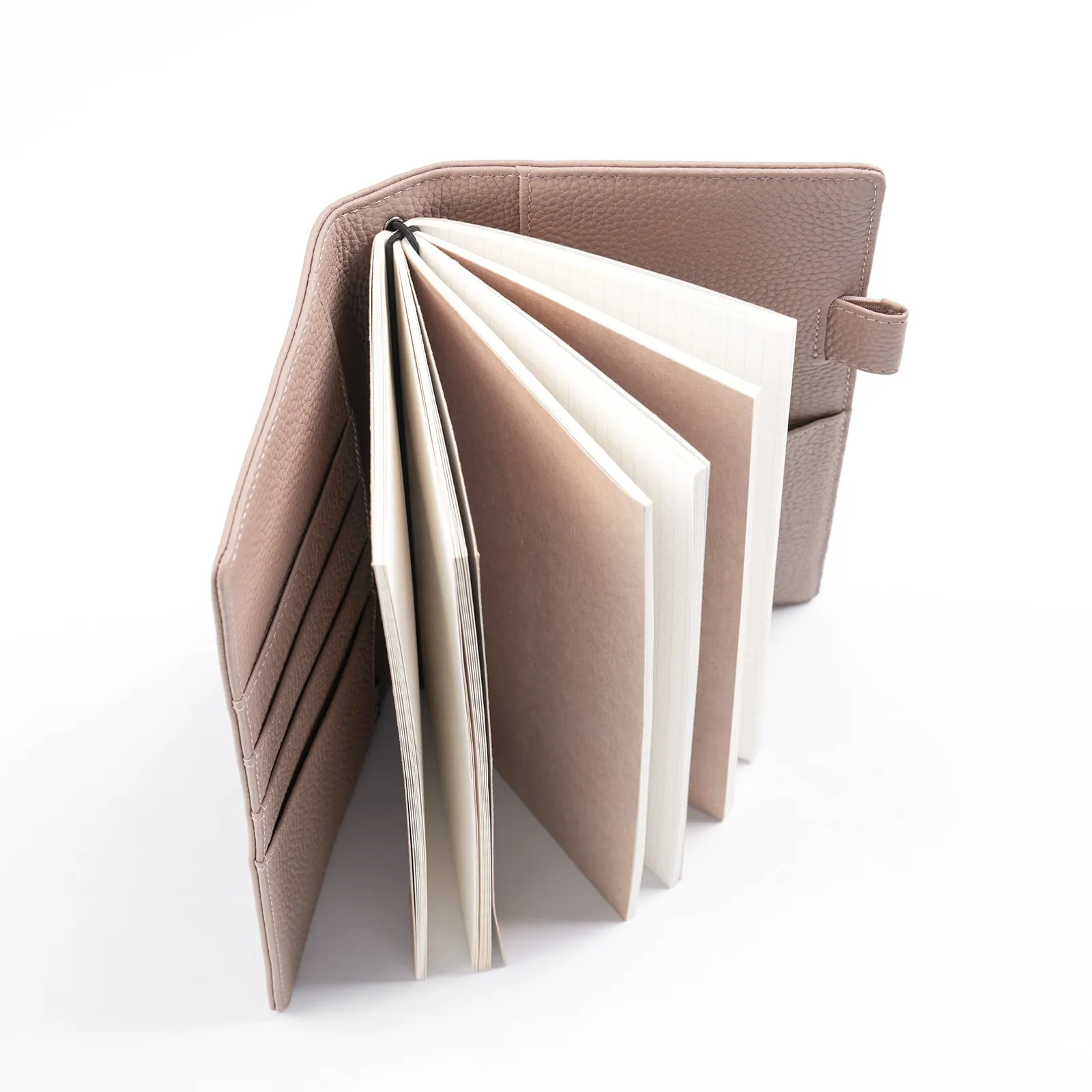 Moterm Traveler Notebook Refillable Planner Cover - Organizer ze skóry naturalnej w standardowym rozmiarze, dziennik podróżny Elite — zdjęcie produktu 5
