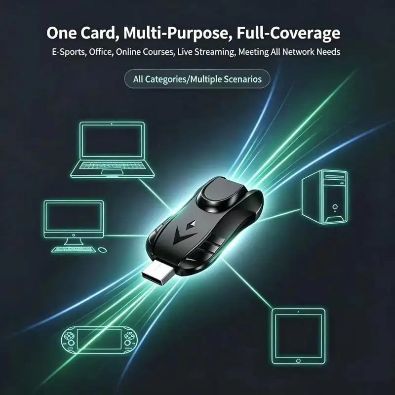 1000Mbps USB WiFi Adapter High Speed Transmission Stable Signal For Home Office Gaming Streaming