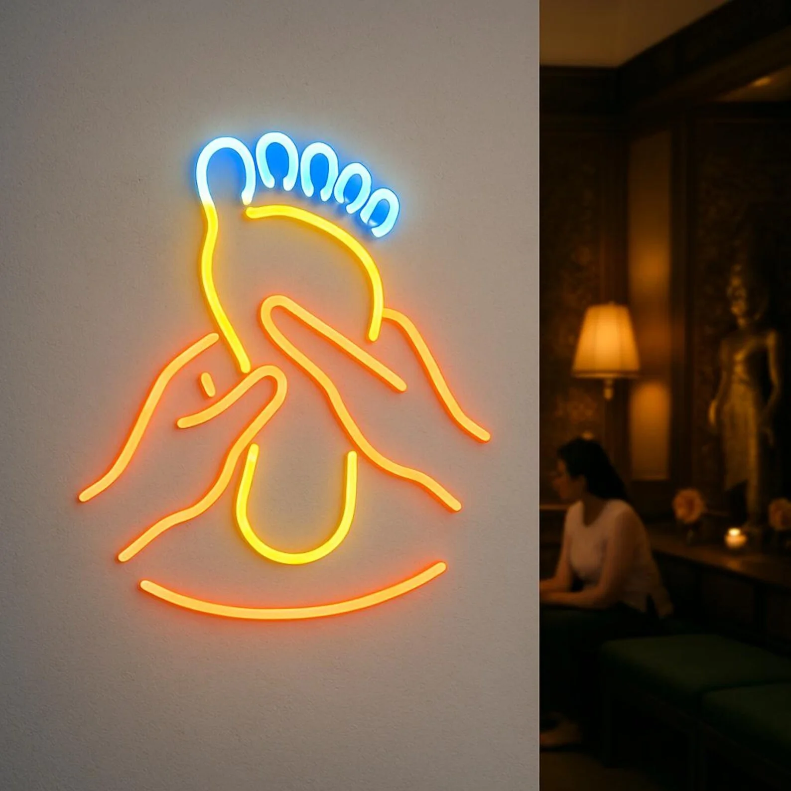 Insegna al neon per piedi da m - Spa Wellness Salon recensione e prezzo