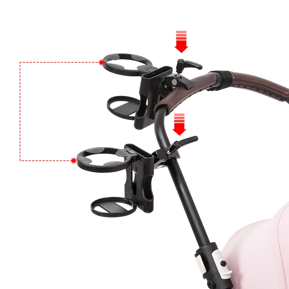 Faltbarer Getränke halter für Kinderwagen Telefon halter Universal Kinderwagen Kinderwagen Zubehör Baby Flaschen halter geeignet außerhalb der Reise – Detail 7