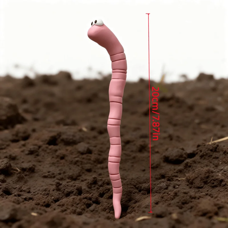 Fun Potted Earthworm Planter,Humidity Tester,Cute Garden Terrace Decoration,Earthworm Plant Embellishment,Suitable for Patios