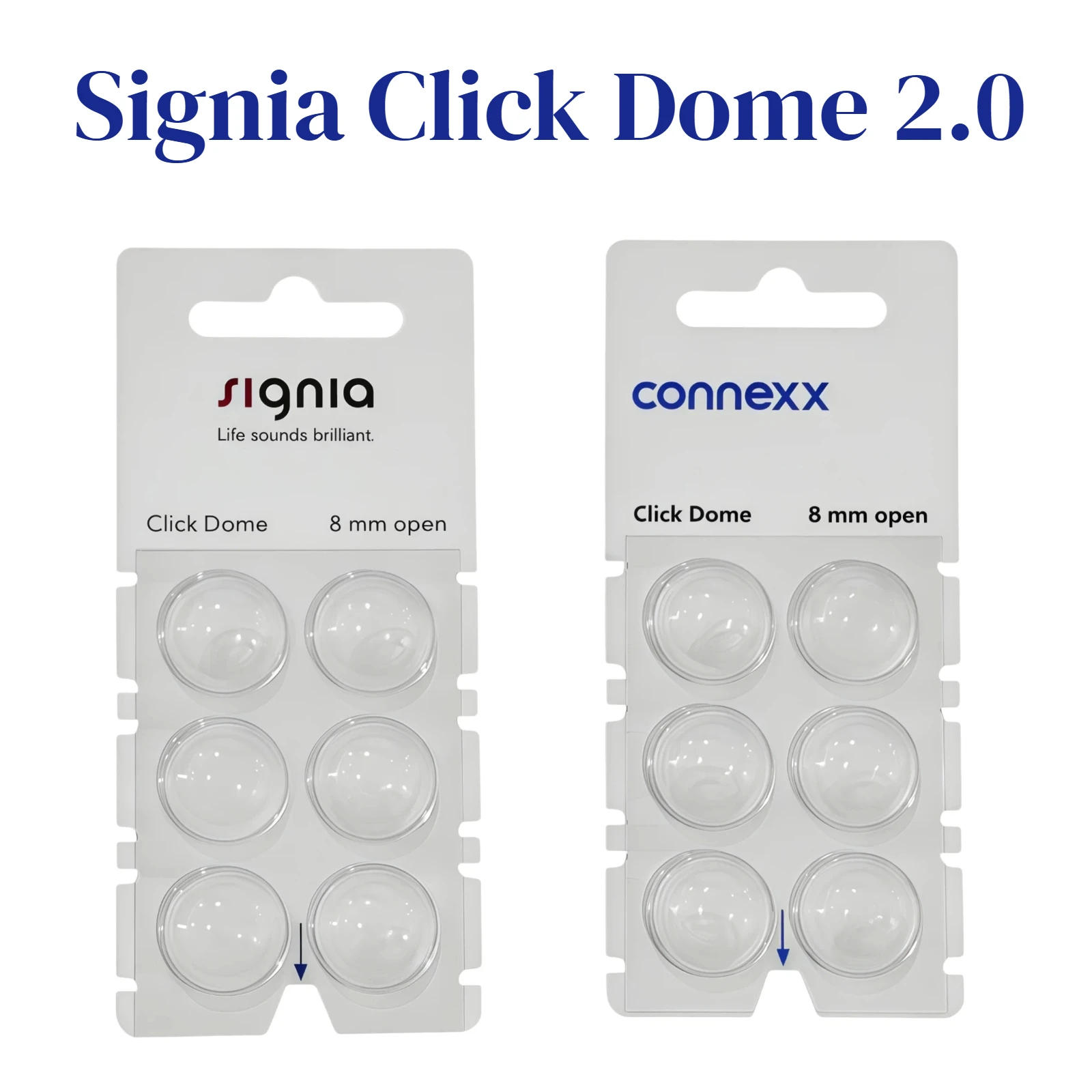 Signia Click Connexx click dome open Original Silicone Ear domes for Signia Rexton CIC ITC and RIC Model Hering Aids