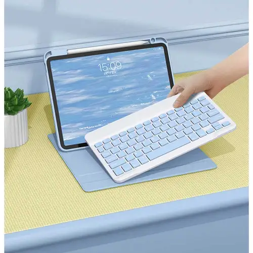 Imagen 2 del producto Funda con teclado magnético para iPad Pro 11 Air 4/5 10,9 10,5 10,2 9/8/7a generación cubierta transparente con teclado y ratón
