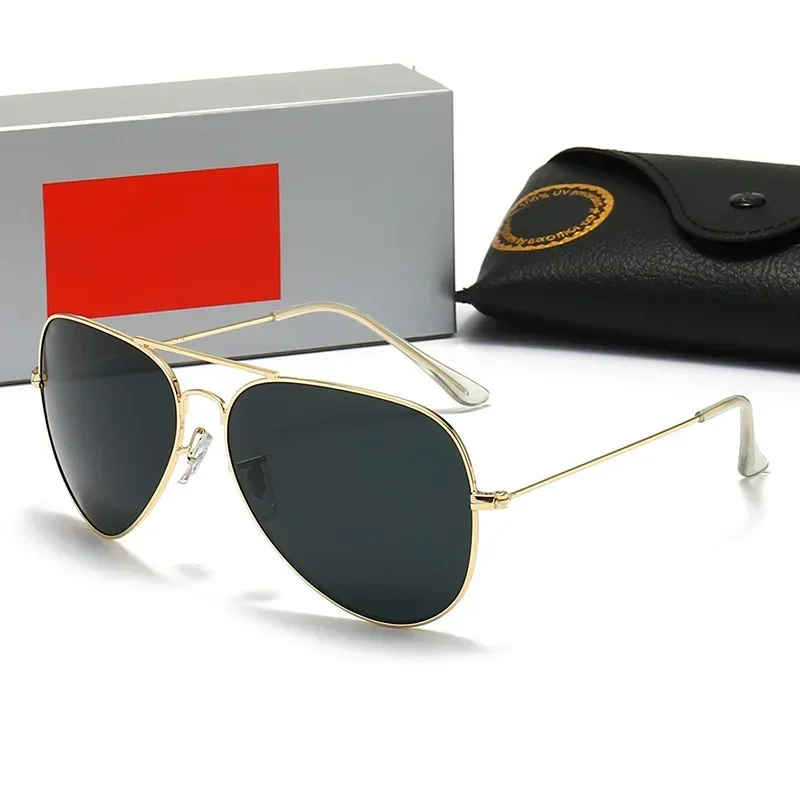 

2025 Fashion Double Beam Glass Metal Sunglasses for Men and Women, Toad Mirrors for Outdoor Driving, Sunglasses for Drivers