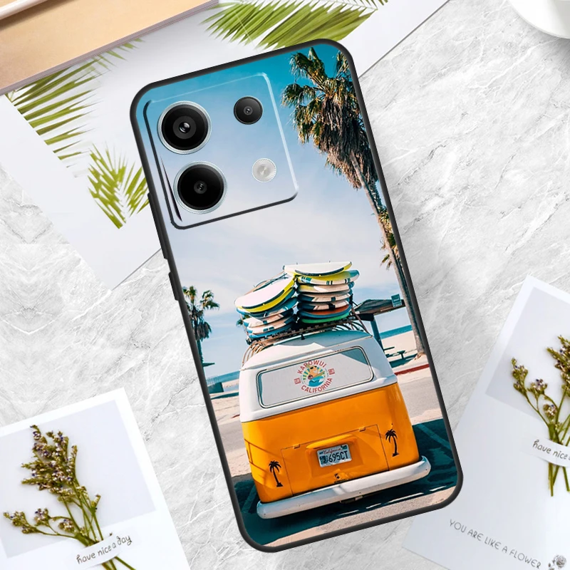 Combi Van Surf Case For Redmi Note 12 9 10 11 13 Pro Plus 9S 10S 11S 12S Cover For Redmi 12 10C 12C 13C