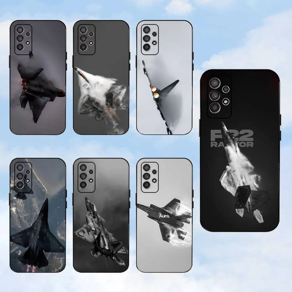 R-Raptor F-Fighter 22 Phone Case For Samsung S25,S24,S23,S22,S21,S20,S10,Ultra,Plus,Lite,FE,Soft Silicone Black Cover