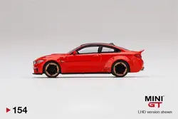 MINIGT 1/64 #154 LB WORKS M4 Red W Copper Wheel Die-cast alloy car model collection display gifts