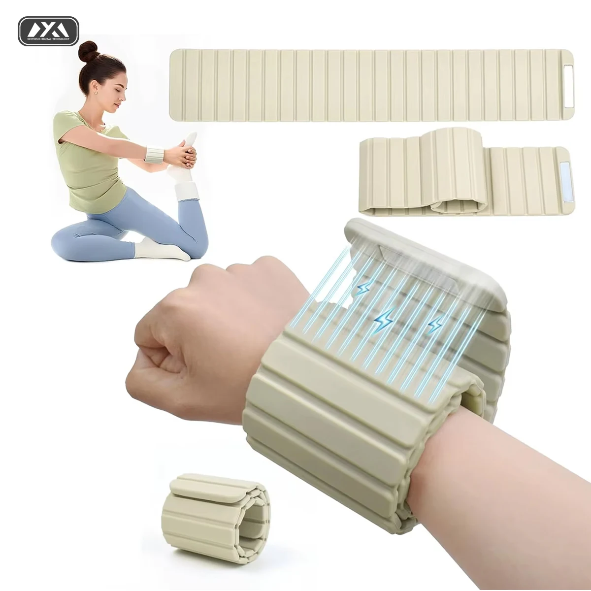 Ultra-Thin Adjustable Wrist Ankle Weights, Unisex Silicone Training Bands with Steel for Yoga Pilates, 1 Pc / 2 Pcs Available