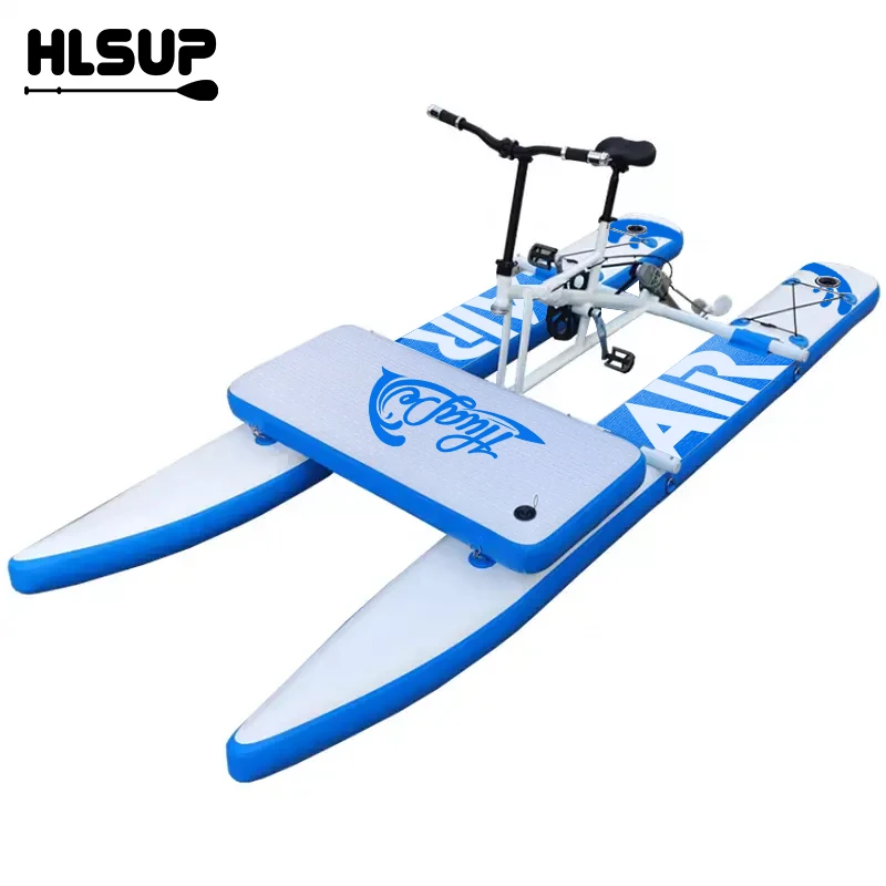 High Quality Sea Water Bike Lake Pedal Bicycle cycle Pedal Boat inflatable floating water bike