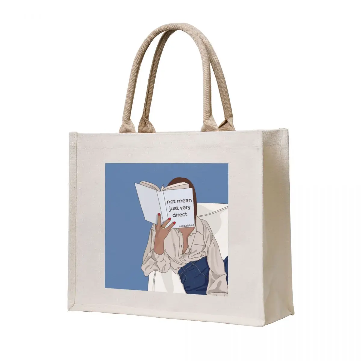 

Not mean just very direct by Sasa Elebea Tote Bag tote bag woman Big bag women canvas tote bags