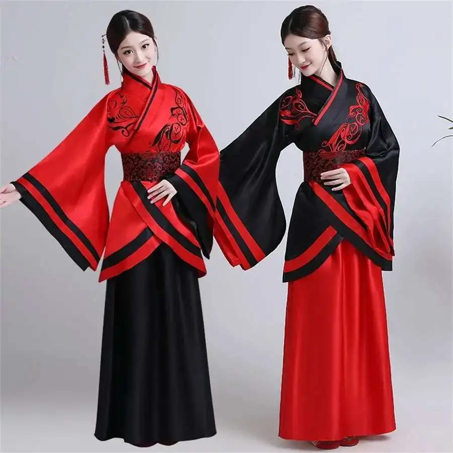 Woman Chinese Traditional Ancient Dance Costumes Women National Stage Ethnic Hanfu Embroidery Tang Suit Birthday Dress Ladies