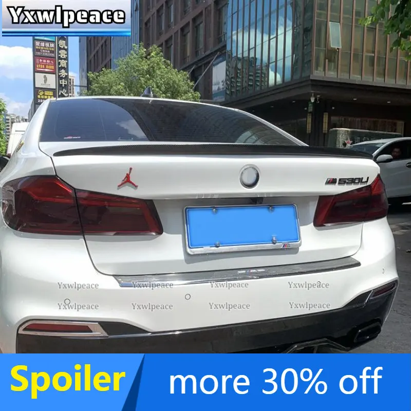 

For BMW G30 5 Series Spoiler 520i 528i 535i 530i 525i M5 2018 19 20 21 2022 ABS Material Car Rear Rear Trunk Lip Spoiler Wing