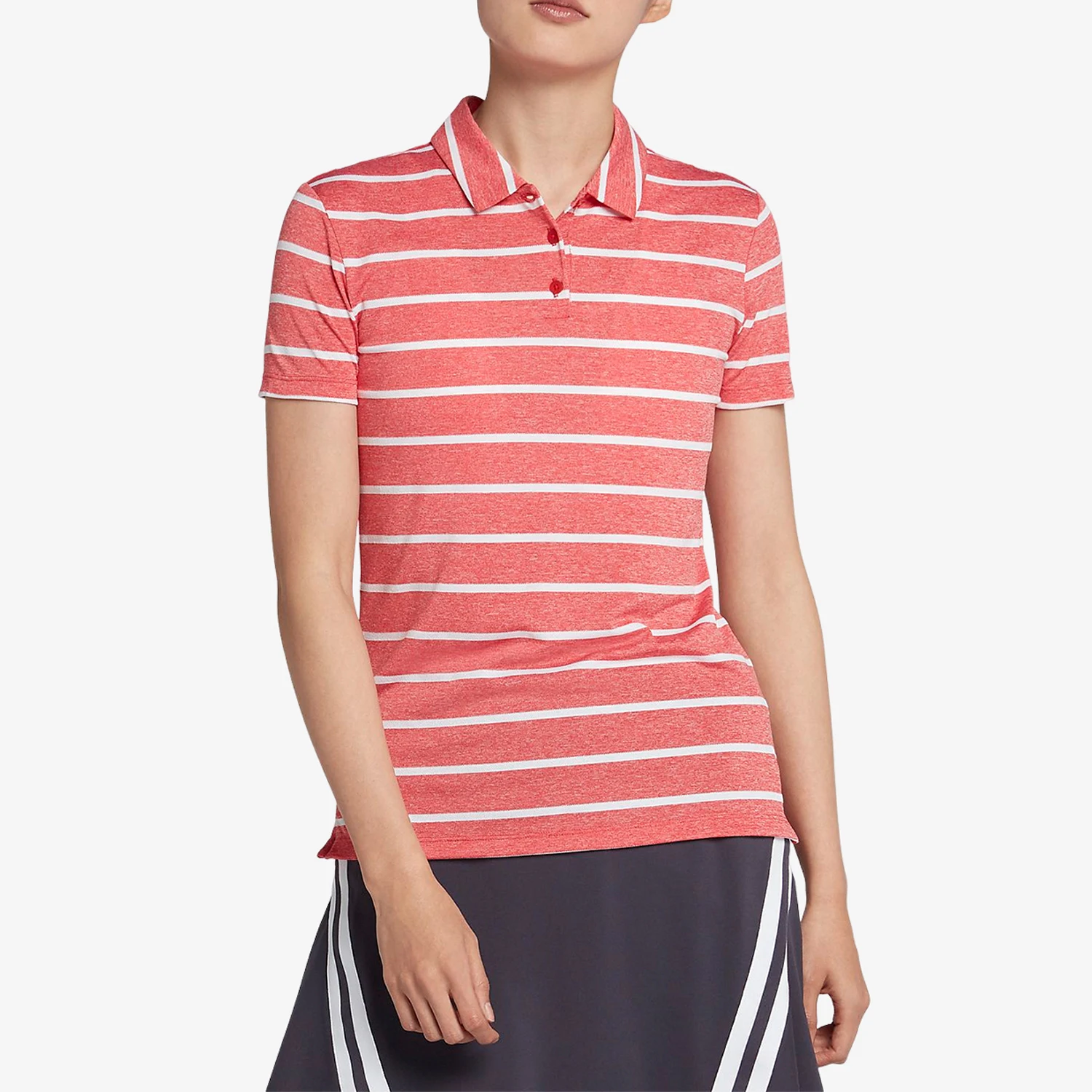 

Оригинальная женская спортивная дышащая полосатая прочная рубашка-поло Nike 2025 года AJ5232-657