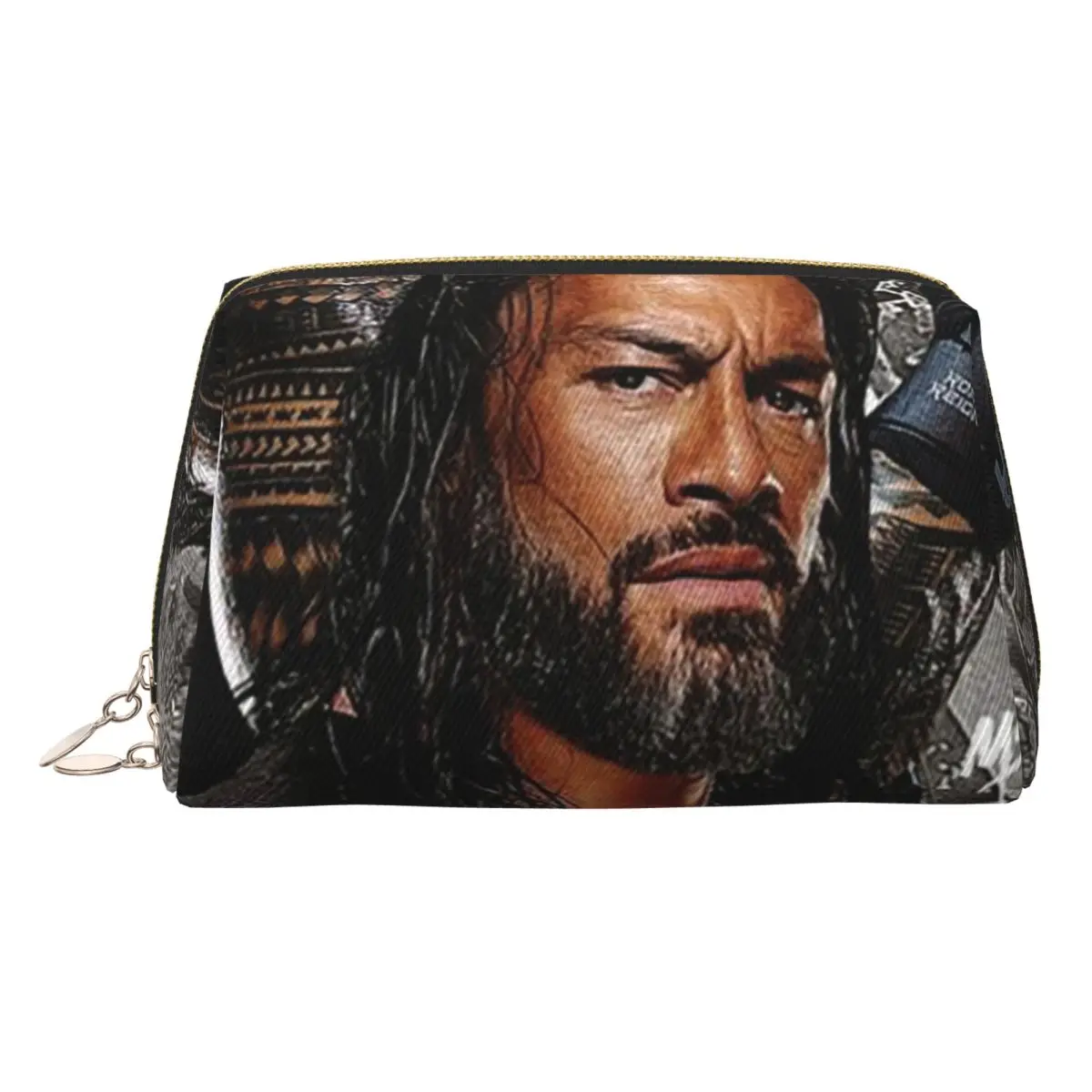 Wrestler Roman Reigns Wrestling Women Cosmetic Bag Travel Makeup Organizer Pouch Toiletry Storage Dopp Kit Case