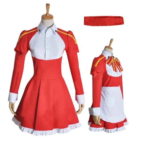 Unisex Anime Cos Shinozaki Rika Maid Cosplay Costumes Custom Size