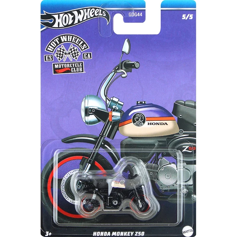 

Mattel Hot Wheels Car Motorcycle Club Honda Monkey Z50 Diecast 1/64 Toys for Boys Vehicles Models Birthday Gift