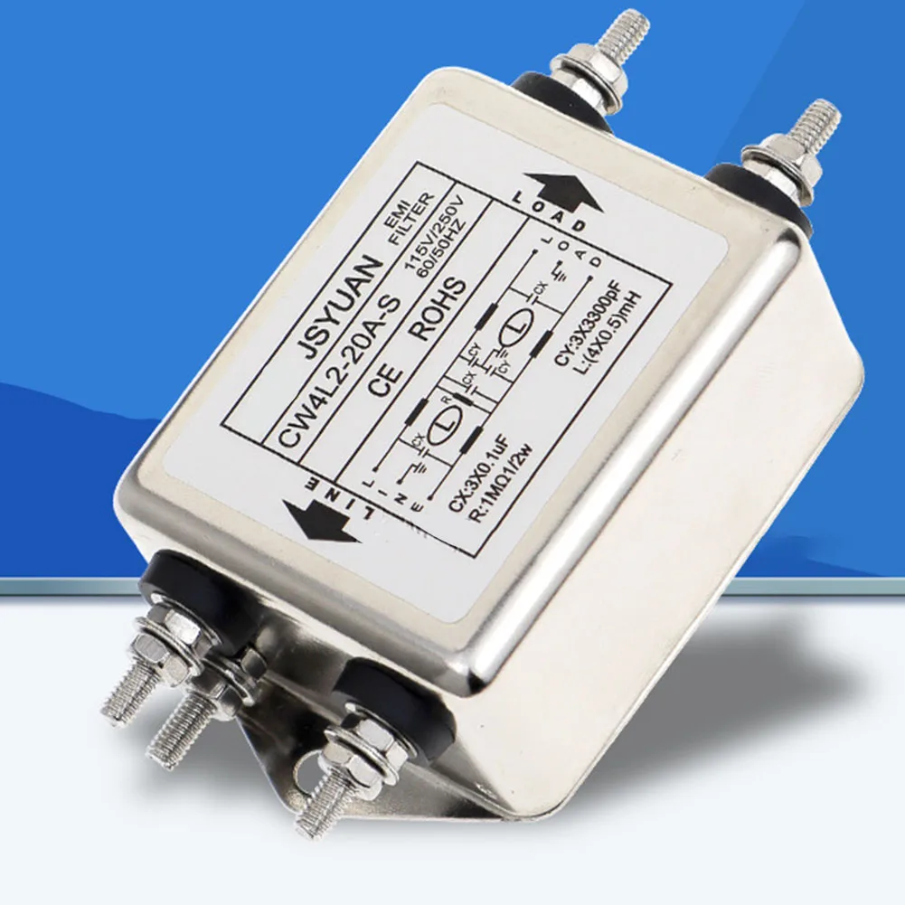 CW4L2-6/10/20A-S Double-stage Bolttype Power Filter Single-Phase AC for emi Filter 220VAC Filters Electrical Equipment Supplies