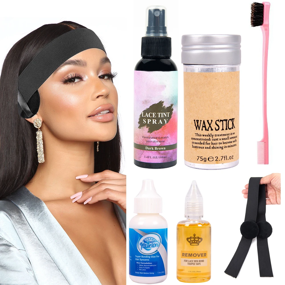 

Waterproof Wig Glue For Lace Wigs And Wig Glue Remover With Melt Elastic With Ear Protector Tools And Wig Holding Accessories