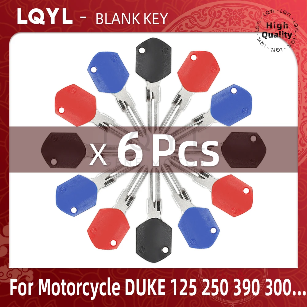 6Pcs New Blank Key Motorcycle Replace Uncut Keys For KTM DUKE 125 250 390 690 990 1190 1050 1290 KTM250 KTM990 KTM690 KTM390