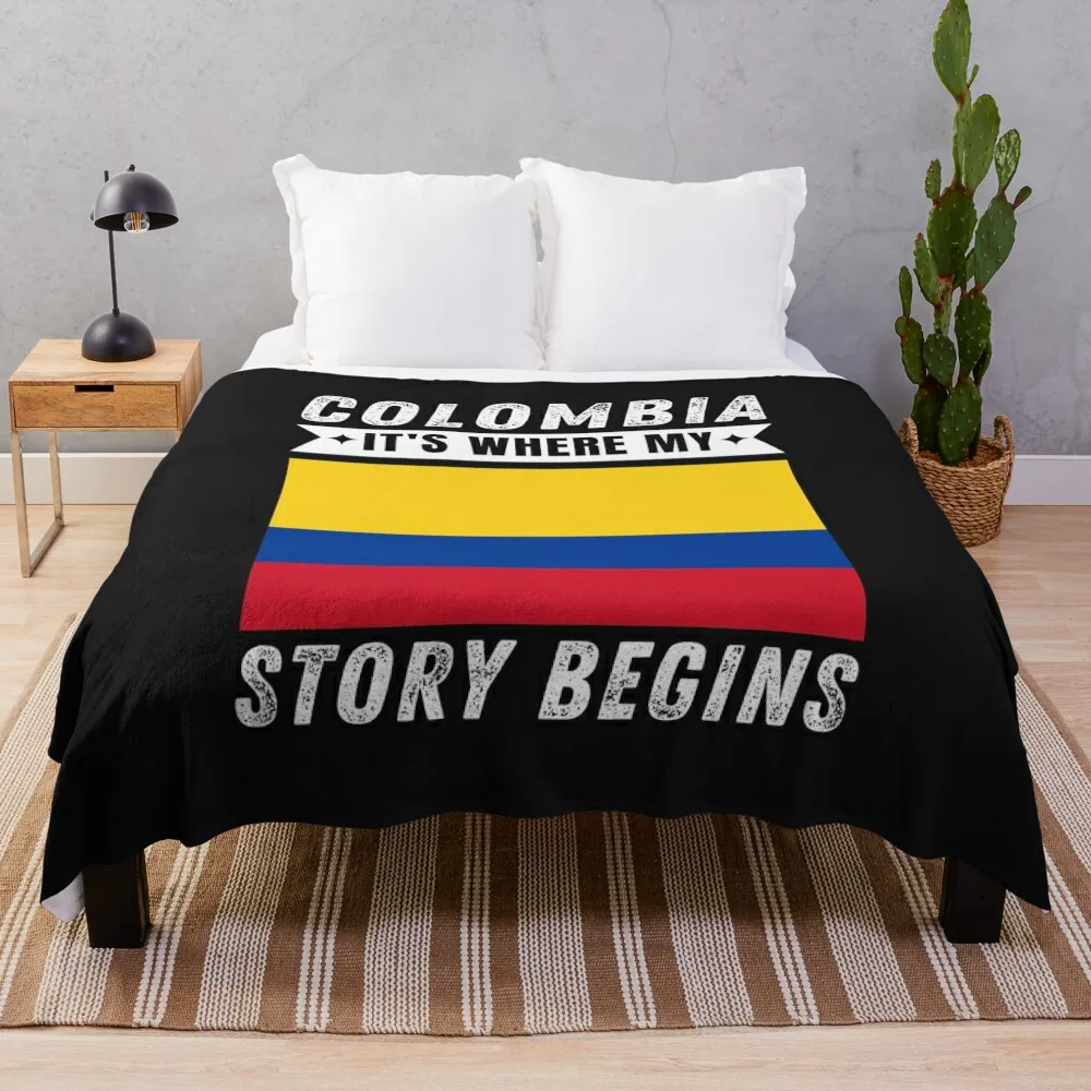 Proud Colombian Citizen Throw Blanket Nap Beautifuls Soft Plush Plaid For Decorative Sofa Blankets