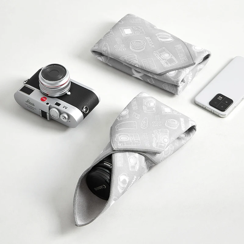 Protective Wrap Camera wrap Magic Self-Adhesive Cloth Anti-scratch Lens Camera Wrap Folding Washable Lens Pouches Soft Cloth