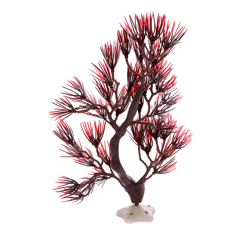 

1pc Simulation Aquatic Plant Dark Red Realistic Fish Tank Decor Aquarium Landscaping Plastic Water Plant Fake Aquatic Grass