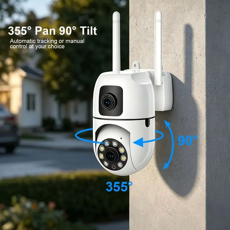cb018-ワイヤレスセキュリティカメラ-3mp-hd-デュアルレンズ-24g-wifi-ブルートゥース-双方向音声-モーション検知-ナイトビジョン-室内-屋外対応