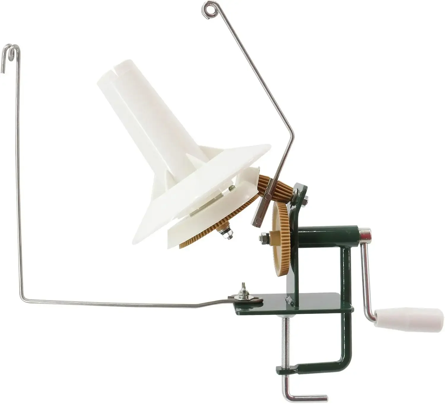 Yarn/Wool/String Ball Winder Set with Needlecraft Wooden Umbrella Swift Clamps To Tables Up To 4cm Thick Handmade Knitting Tools
