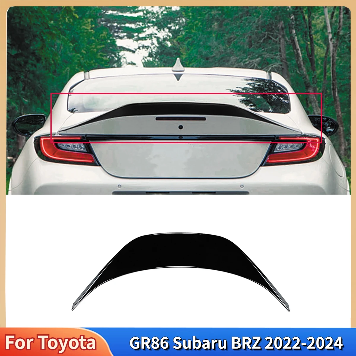 For Toyota GR86 Subaru BRZ 2022-2024 Car Tail Wing Fixed Wind Spoiler Body Kit Tuning Rear Wing Modified Decoration Accessories