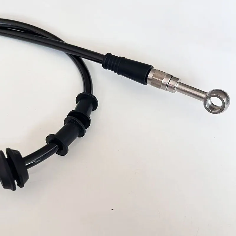 Universal Motorcycle Brake Hose PTFE Hydraulic Brake Line 360 Degree Rotatable Stainless Steel Banjo M10 AN3Fittings Clutch Tube