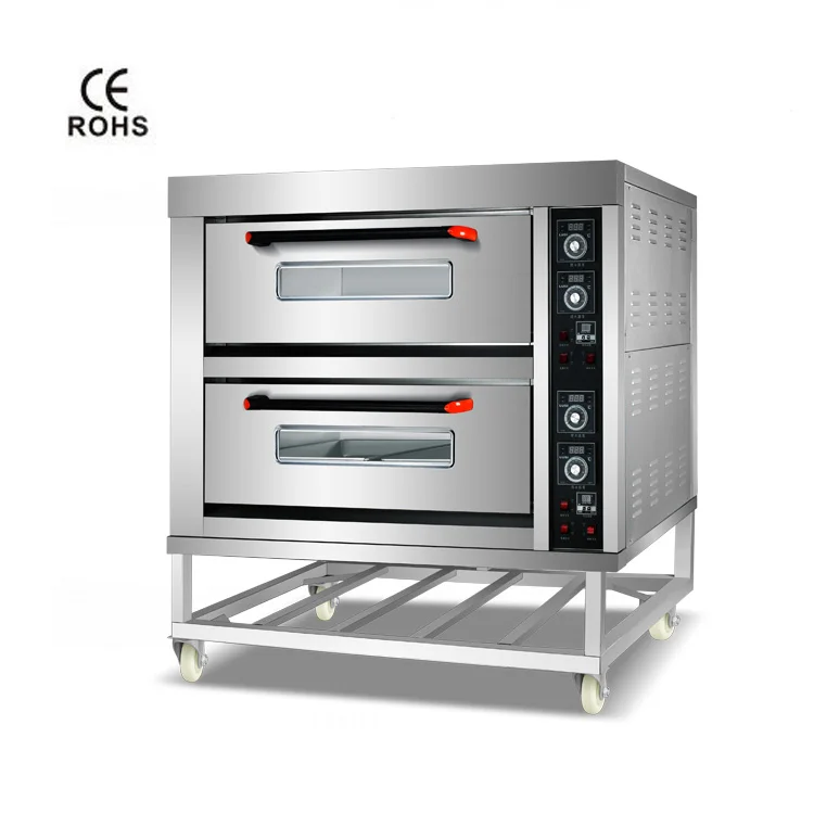 Commercial Stainless Steel 1Deck 2 Trays Pizza Bake Oven/Bread Cake Baking Oven with Steam