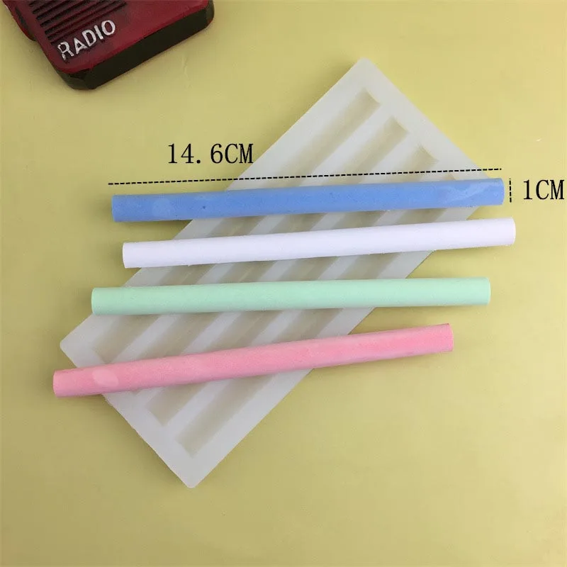 DIY Sealing Wax Stick Silicone Mold Half Round Long Strip Lacquer Wax Stick For Home Decoration Handmade Festival Candle Mold