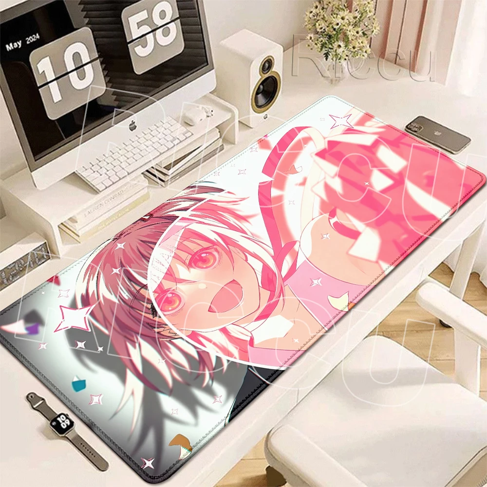 Anime Lovely Girl S-Shugo Chara Pattern Mouse Pads Large Size PC Gaming Anti-slip Stitched Edge Thickened Rubber XXL Desk Carpet