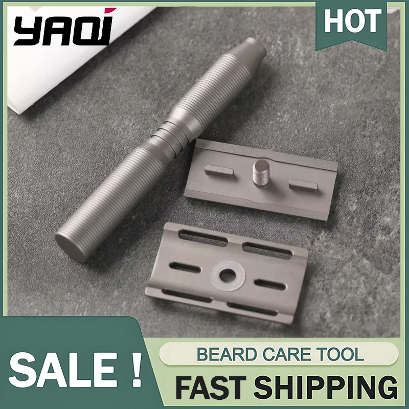 2026 Beard Shaver YAQI Ghost Titanium Light Weight Safety Razor With 0.70mm Blade Gap Lightweight Durability Provide Shave
