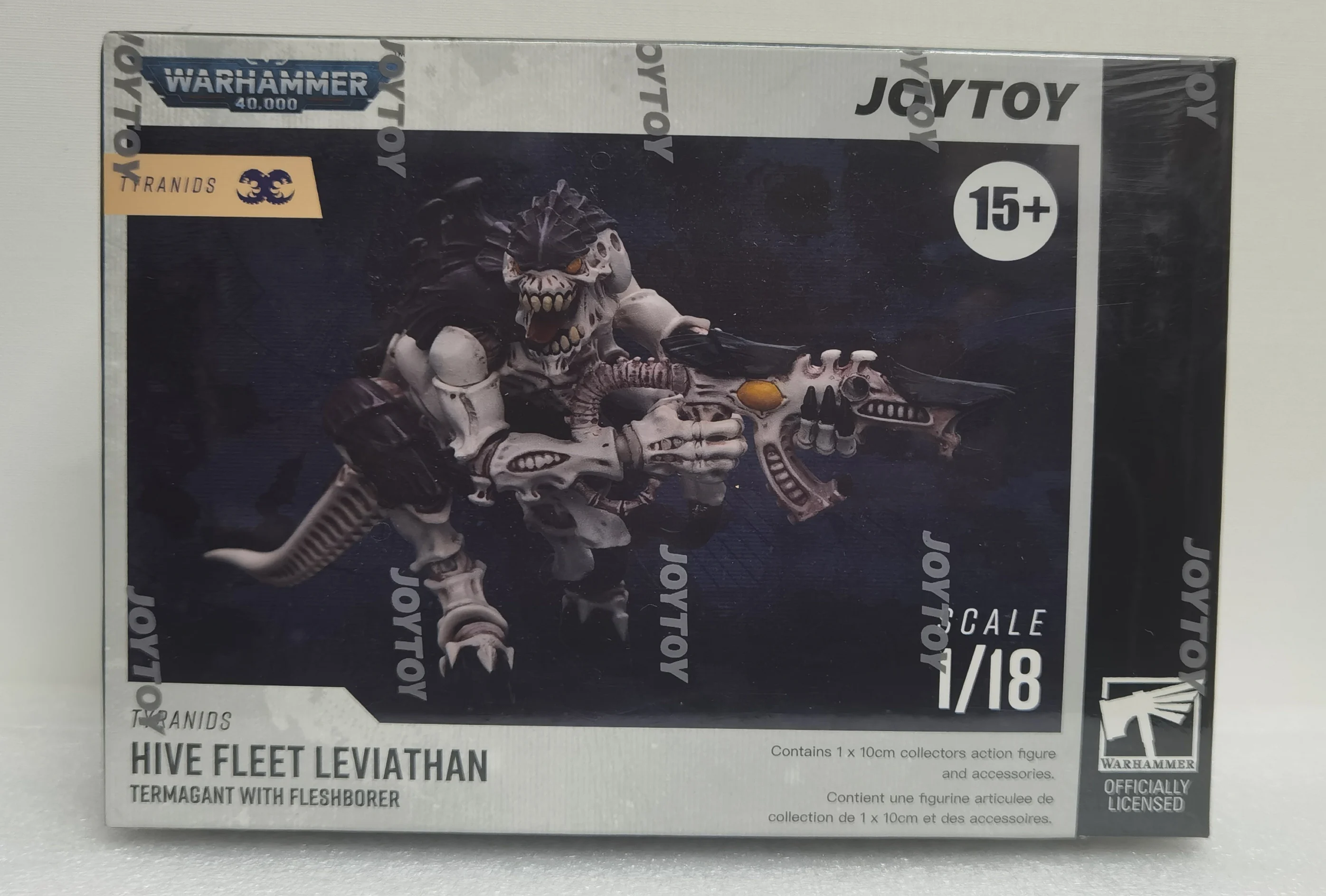 [In Stock]  JOYTOY 1/18 Action Figure 40K Tyranids Hive Fleet Leviathan Tyranid Warrior Bone Sword Flesh Eating Gun Model