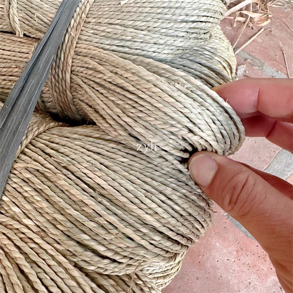 3mm to 4mm 500g 65meters Water grass rope seaweed double strand combined natural plant handmade DIY hand-woven rope