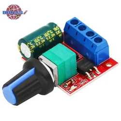 Mini 5A 90W PWM 12V DC Motor Speed Controller Module DC-DC 4.5V-35V Adjustable Speed Regulator Control Governor Switch 24V Board