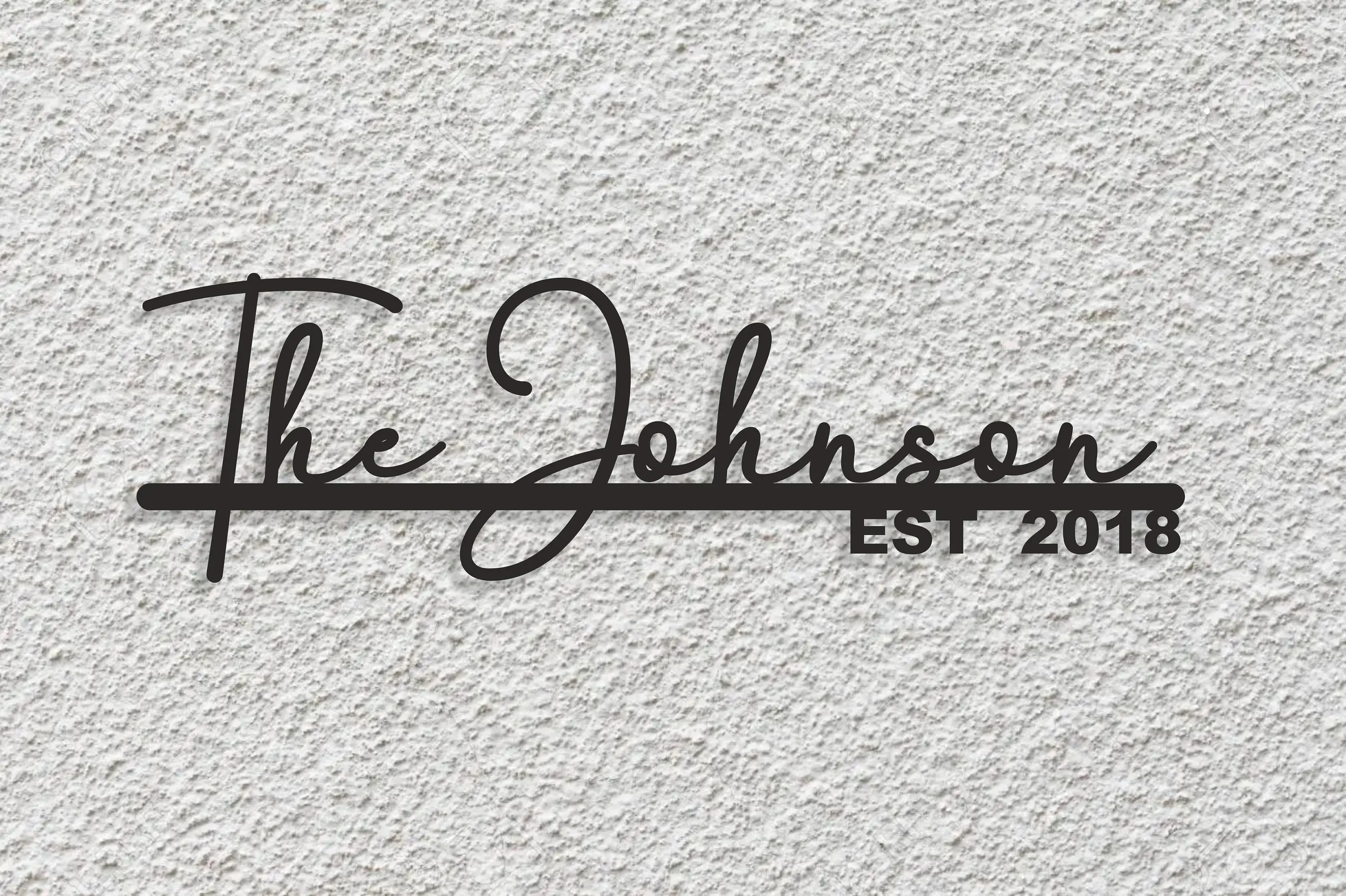 Custom Family Name Sign Last Name Metal Wall Art for Indoor/Outdoor