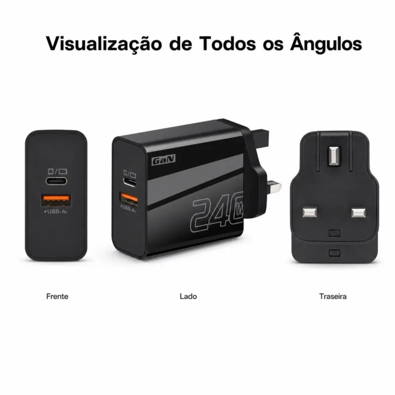 240W GaN Fast Charger USB‑A USB‑C PD Power Adapter Multi Device Simultaneous Charging For iPhone Samsung xiaomi Mobile Phone