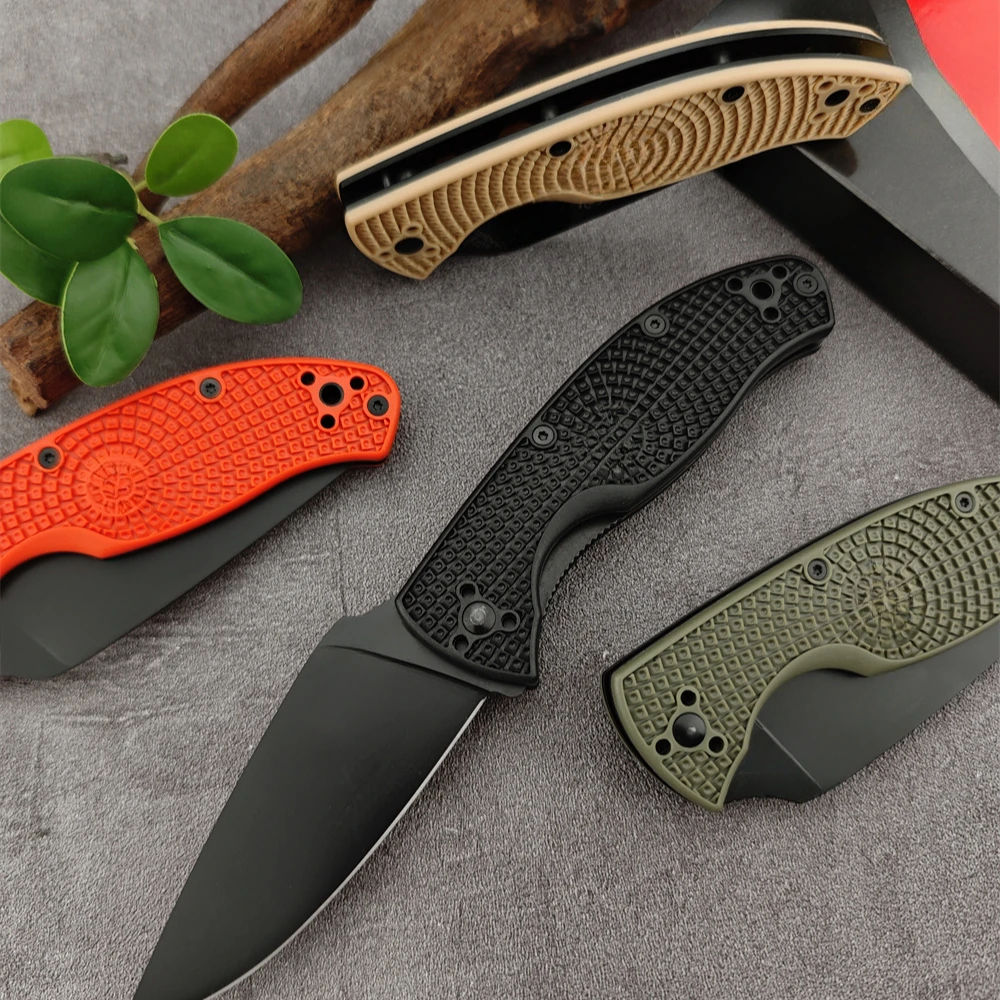 C122 سكاكين الجيب التخييم سكين للفرد 8Cr13Mov الصلب ألياف النايلون مقبض المدمجة في الهواء الطلق التكتيكية الصيد التنزه أدوات إنقاذ