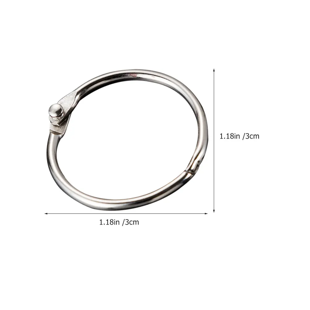 50 Pcs Metal Key Ring Binder Rings Loose Leaf Book Rings Keychains Large Keyrings For Office Students Artists Practical