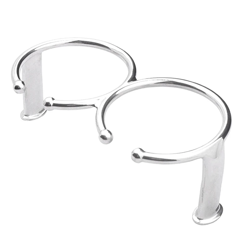 Double Ring Drink Holder Open-Ring Design Marine Boat Rv-Camper Polished Parts Marine Grade Stainless Steel Cup Holder