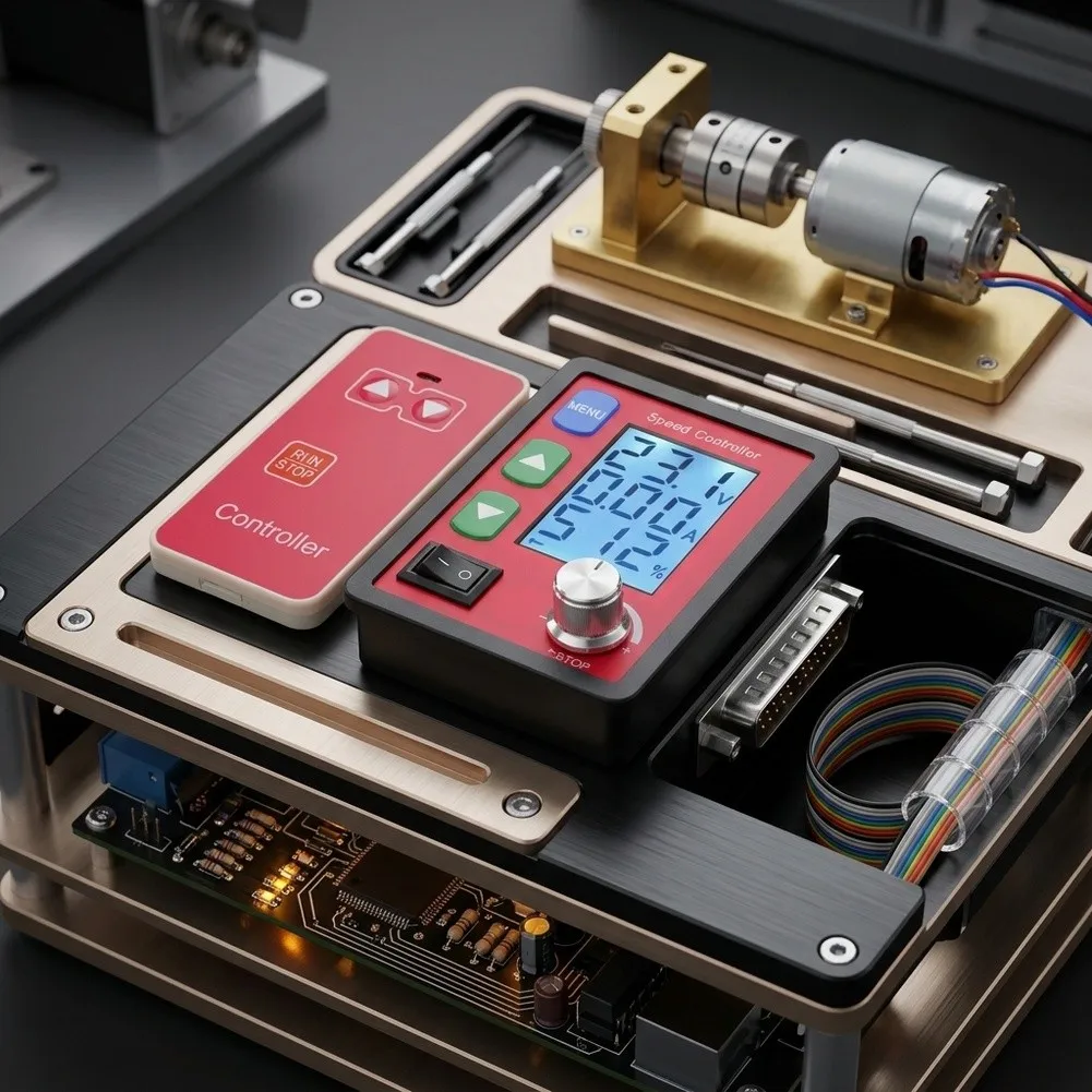 Remote Controlled DC Brushed Motor Controller with Soft Start/Stop Function and Overload Protection for Safe Operation