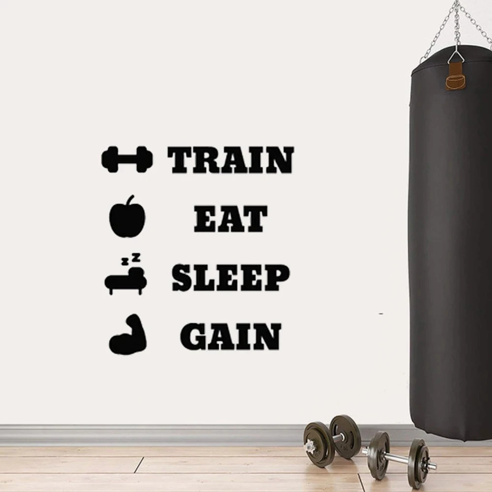 GYM Self Adhesive Vinyl Waterproof Wall Art Decal Wall Stickers Waterproof Wallpaper
