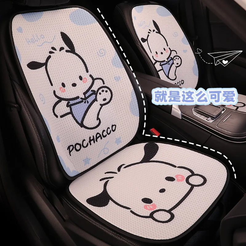 

Cute Cartoon Sanrio Pochacco Car Seat Cushion Summer Universal Auto Rear Mesh Breathable Non-Slip Butt/Back Cushion Seat Cover
