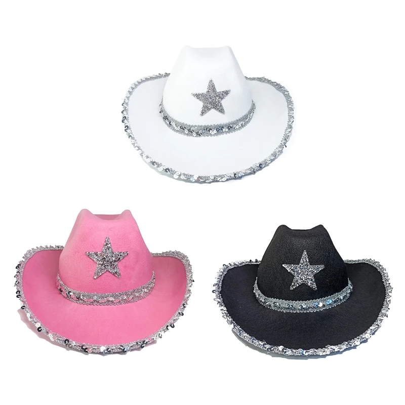 

Cowgirl Hat Star Women Bachelorette Party Cowboy Hats Party Props Cowgirl Cosplay For Women Party Birthday Party Hats