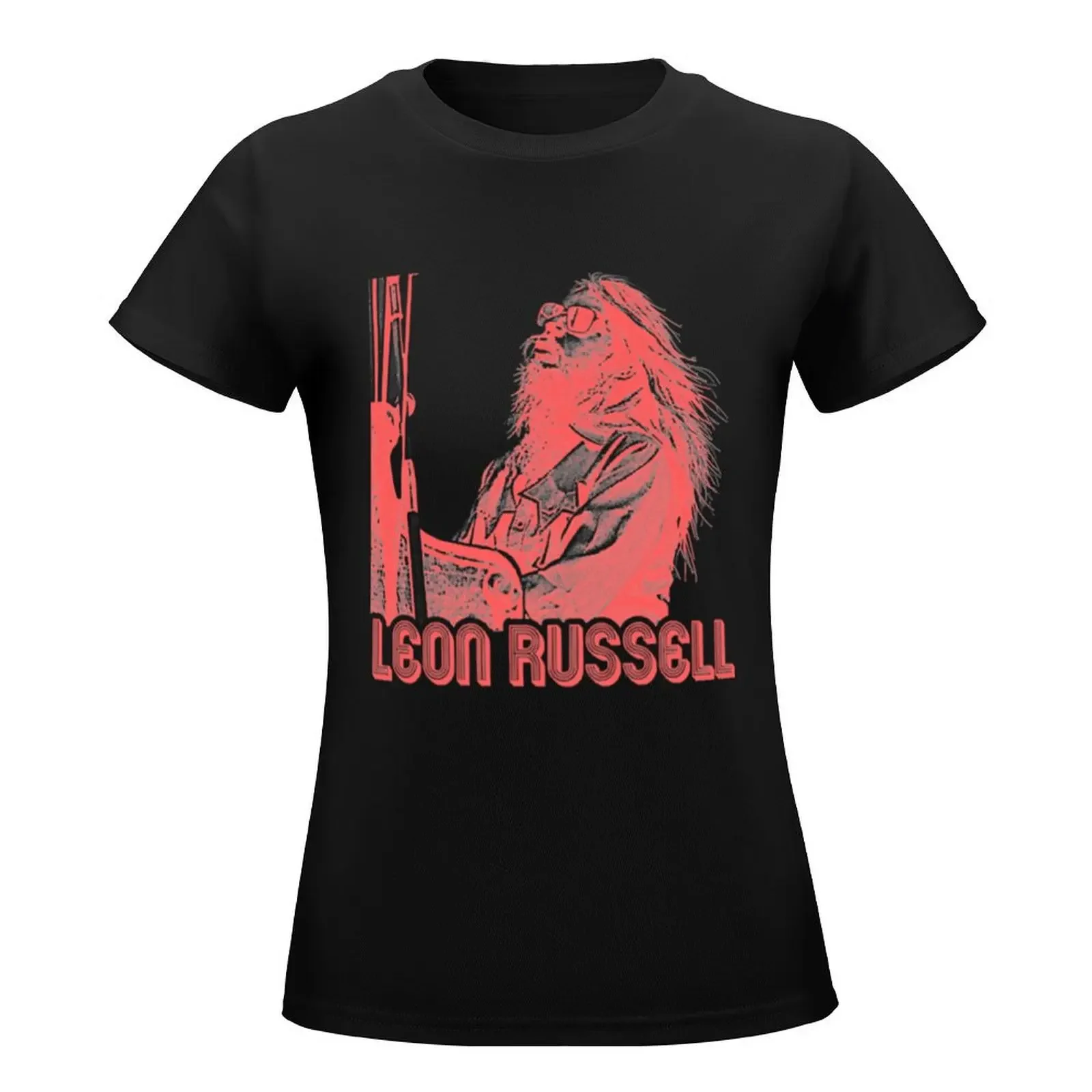 Leon Russell Retro Song For You Fanart Tribute Cap T-Shirt oversized plus size tops quick drying cropped t shirts for Women