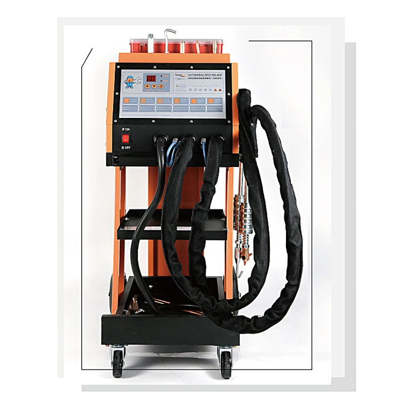 Máquina de soldadura de chapa de automóvil, 220V/380V, 21KVA, doble pistola, equipo de reparación de carrocería de doble voltaje, soldador de punto para coche