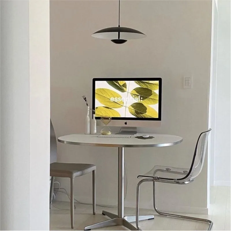 Restaurant Mid-Ancient Desk 커피 테이블 Silver Edge Dining Table Modern Minimalist South Korea Round Mini Apartment Cafe