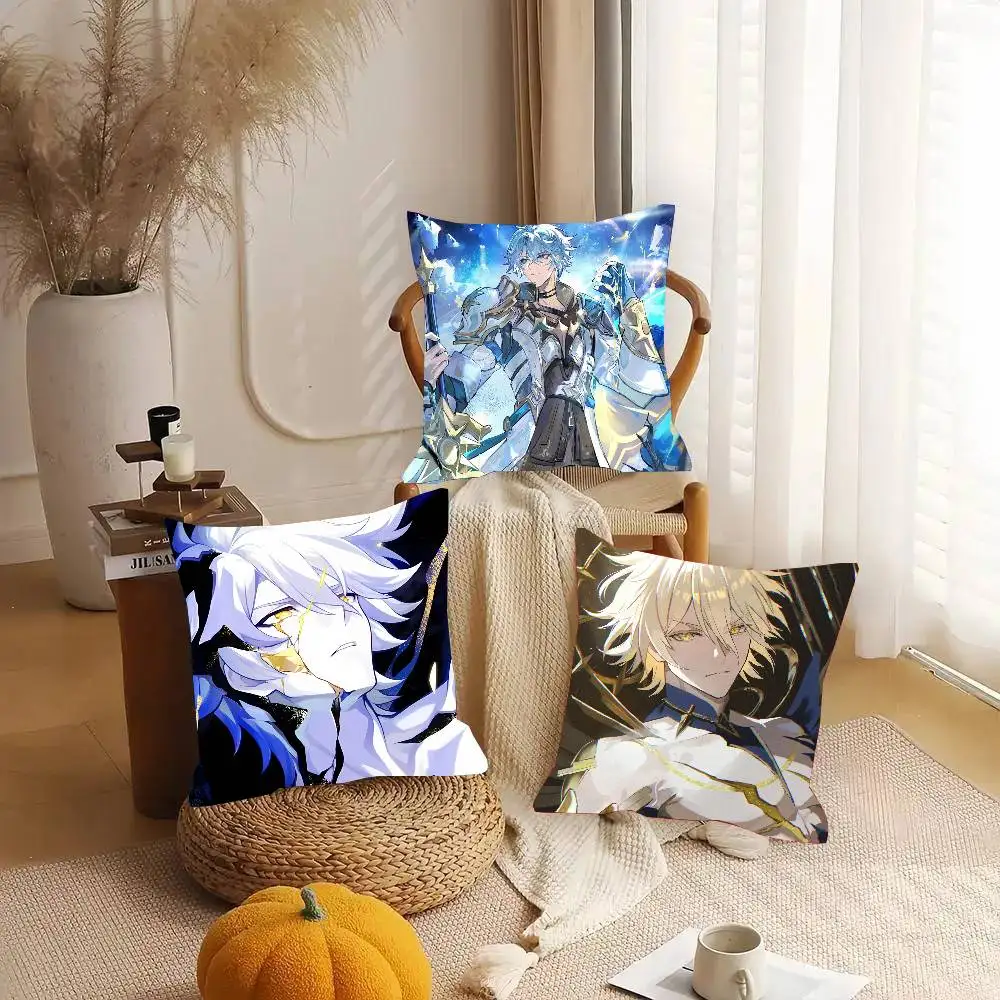 Phainon Anime H-honkai Star Rail Pillow Case Fashion Square Pillowcase Bedroom Sofa Room Ins Decoration Leisure